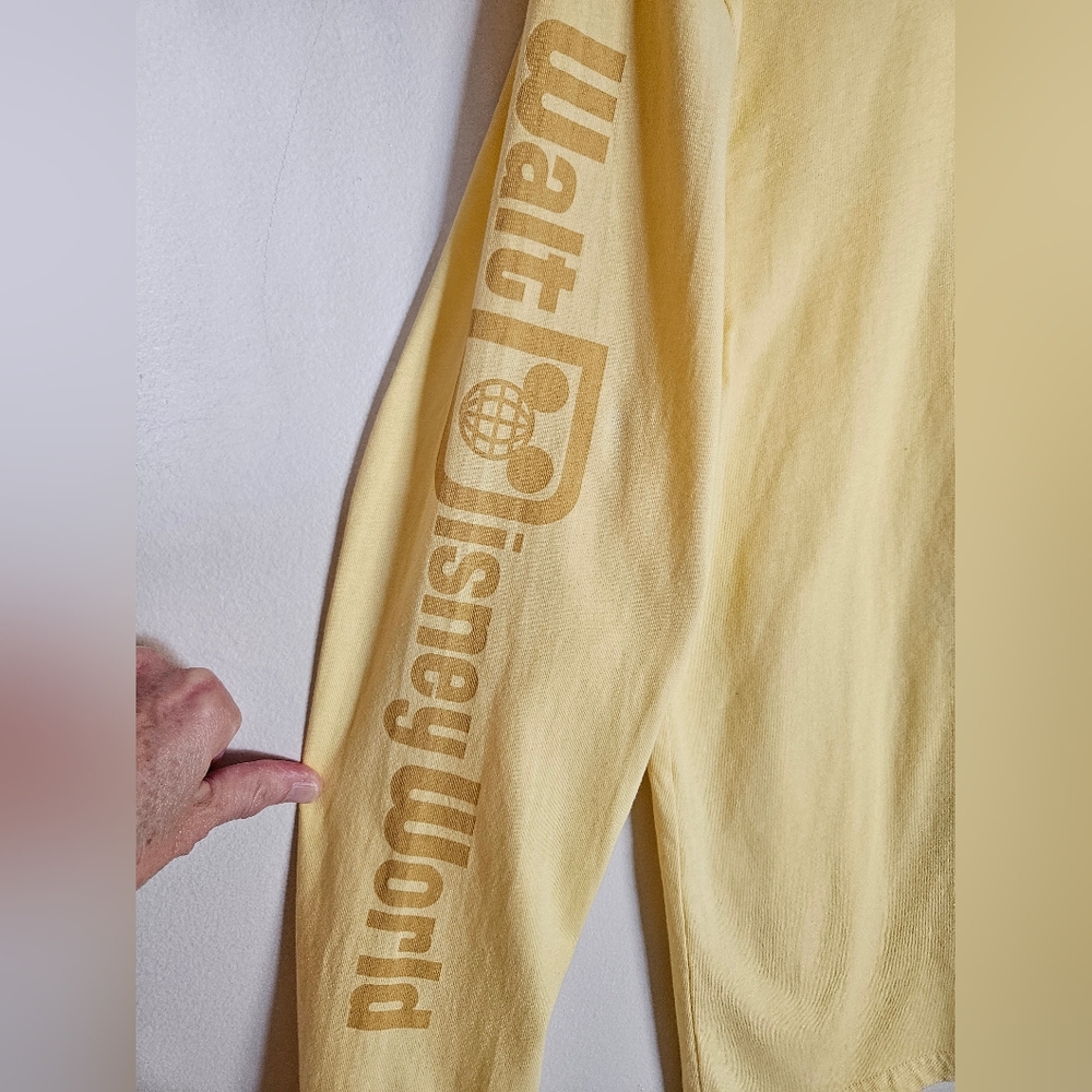 Disney World graphic Womens S Long Sleeve Tee Yellow Disney Trip Vacation - Picture 8 of 8